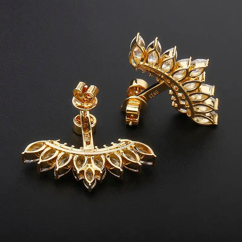 Angel Wing Ear Jacket Earrings