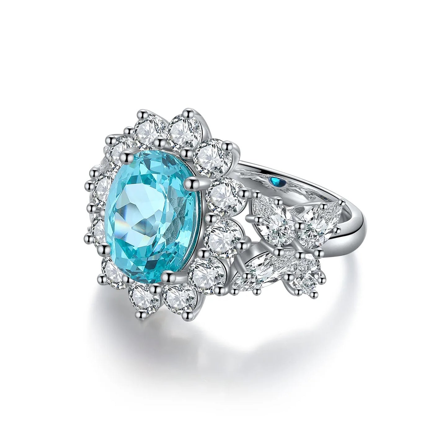 Lab Grown Paraiba Cocktail Ring