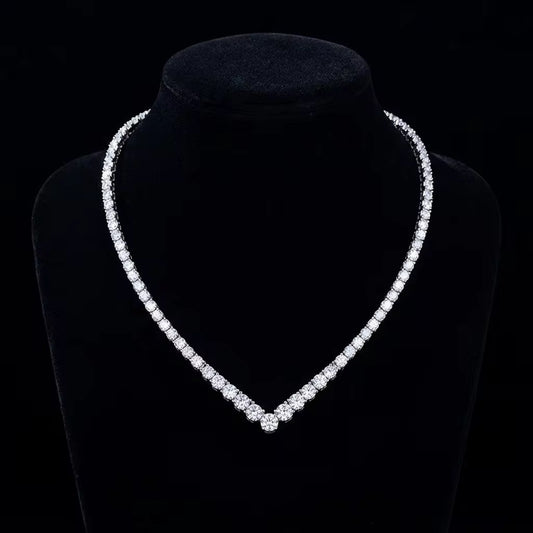 Moissanite V-Necklace
