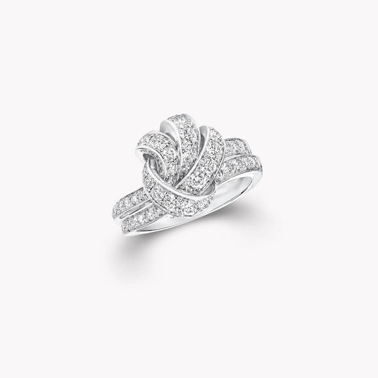 Pavé Double Knot Ring